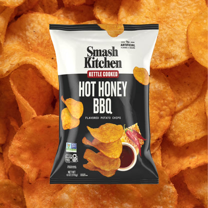 Smash Kitchen Hot Honey BBQ Non-GMO Kettle Chips, 6 oz