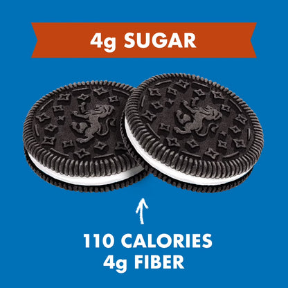 Rip Van Leos Cookies & Creme Sandwich Cookies, Low Carb, 2g Sugar, 10 Packs (40 Cookies, 1.69 oz Each)