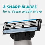 Gillette Mach3 Razor Blade Refill ,Manual Razor Men , 8 count