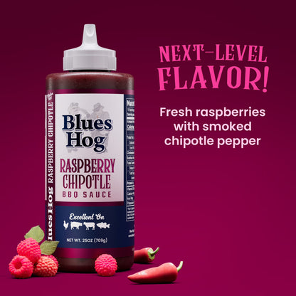 Blues Hog Raspberry Chipotle BBQ Sauce, Gluten-Free, 25 oz