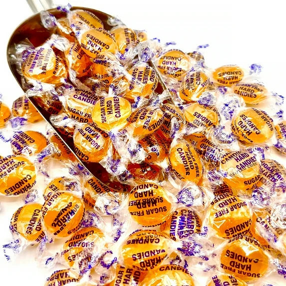 Sugar Free Butterscotch Hard Candy Arcor - 1LB Bag (About 75 Pieces) Of Individually Wrapped Sugar Free Butterscotch Buttons, Butter Scotch Bulk Candy