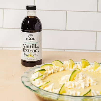 Rodelle Pure Vanilla Extract, 16 Fluid Ounces, Gluten-Free, Vegan, Liquid