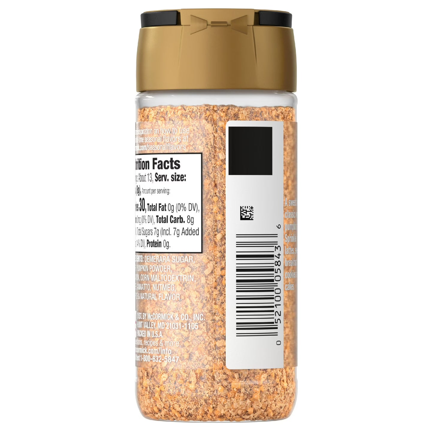 McCormick Pumpkin Spice Finishing Sugar, 3.66 oz Bottle