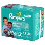 Pampers Complete Clean Baby Fresh Baby Wipes 3-Pack 216 Wipes (Select for More Options)