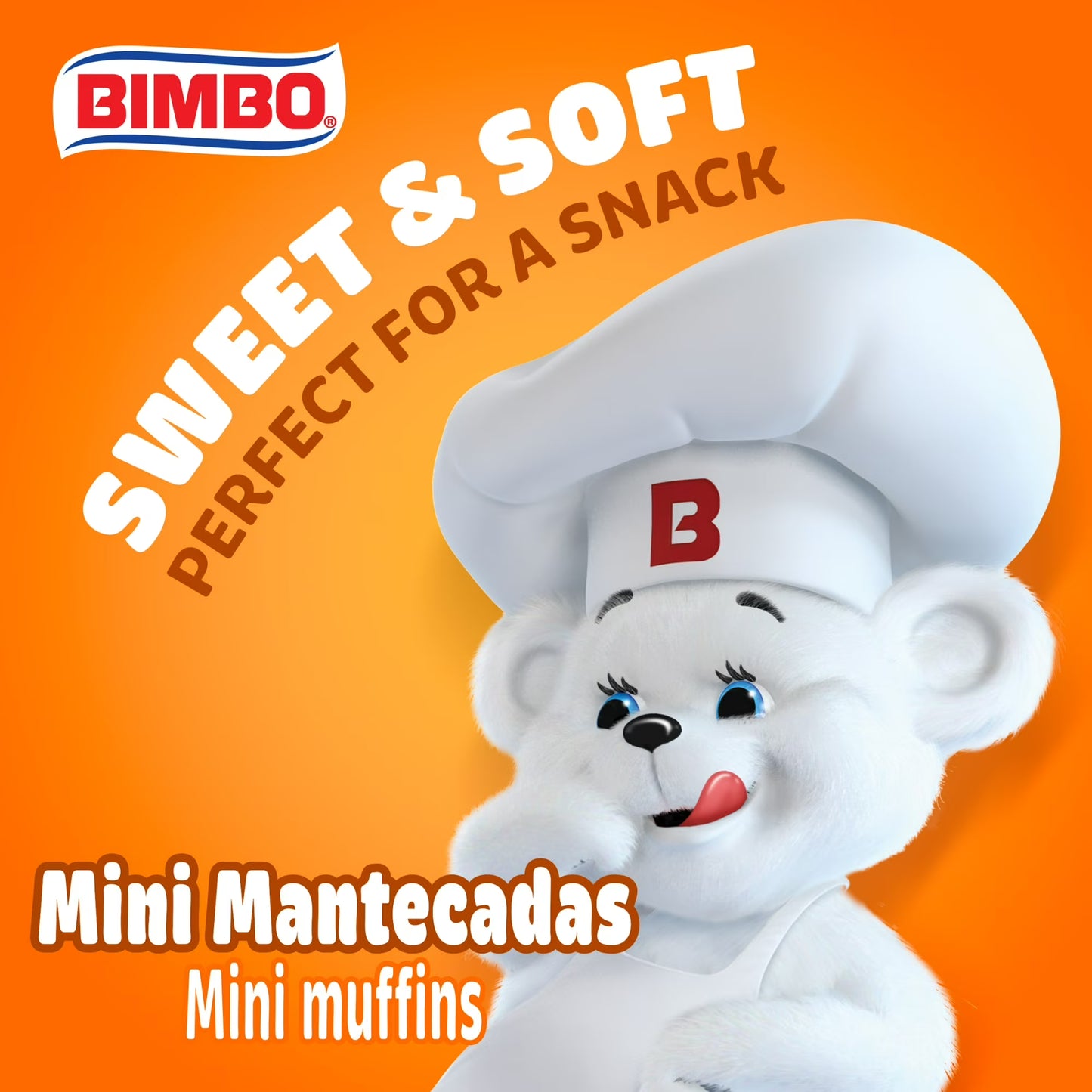 Bimbo Mini Mantecadas Vanilla Muffins, 4 count, Mini Muffins, 4.41 oz Bag