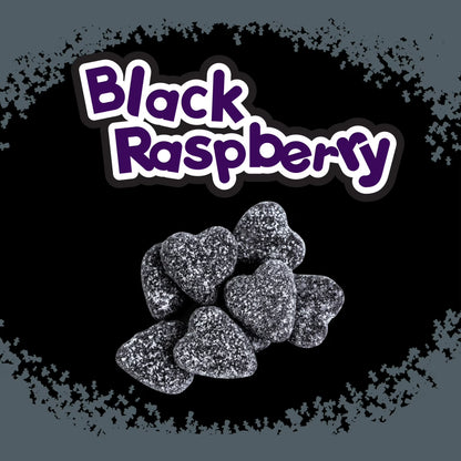 SOUR PATCH KIDS Sour Hearts Black Raspberry Soft & Chewy Candy, Valentines Candy, 3.08 oz
