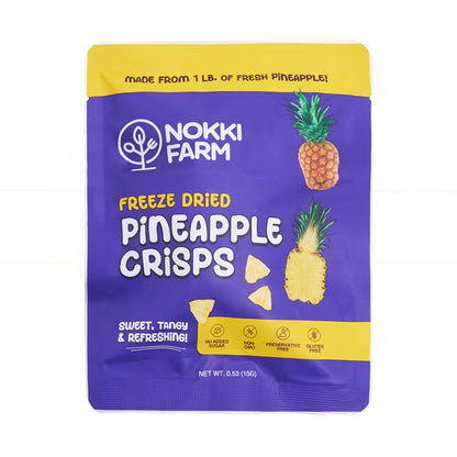 NOKKI FARM Freeze Dried Tropical Fruit Crisps Variety - Healthy & Exotic Tropical Superfood Snack, No Added Sugar or Preservatives, Kid-Approved, Portable for On-The-Go Snacking