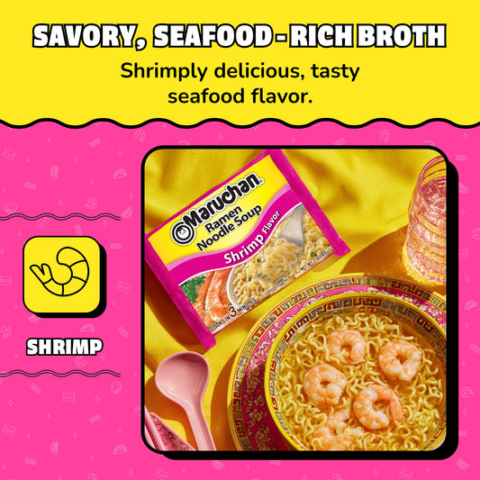 Maruchan Ramen Noodle Soup, Shrimp Flavor Instant Noodles, 3 oz