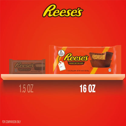 Reese's Milk Chocolate Peanut Butter Cups Candy, Pack 8 oz, 2 Pieces