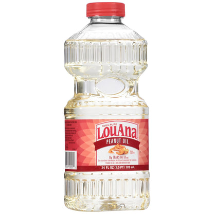 LouAna 100% Pure Peanut Oil 24 fl. oz. Bottle