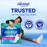 (3 pack) Always Ultra Thin Daytime Pads with Wings, Size 3, Unscented, 38 Count