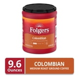 Folgers Colombian Ground Coffee, Medium Roast, 9.6 oz Canister 