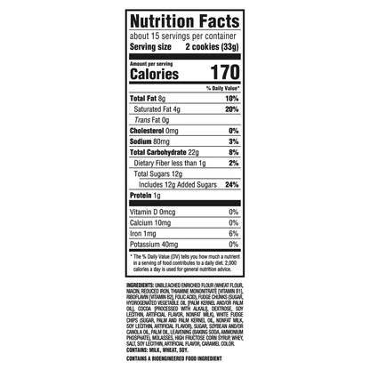 CHIPS AHOY! Crunchy White Fudge Chocolate Chunky Fudgy Chocolate Chip Cookies, Family Size, 18 oz
