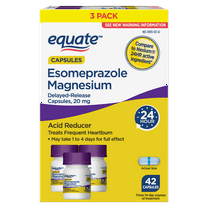 Equate Esomeprazole Magnesium Acid Reducer 20 mg Delayed Release Capsules, 42 Count