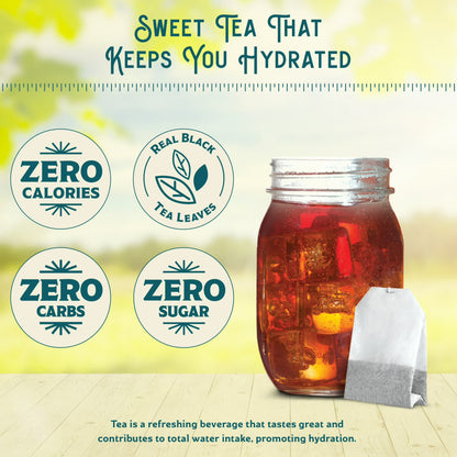 Southern Breeze Cold Brew Sweet Tea Variety Pack Iced Tea with Black Tea and Zero Carbs Zero Sugar, 20 Individually Wrapped Tea Bags, Pack of 10