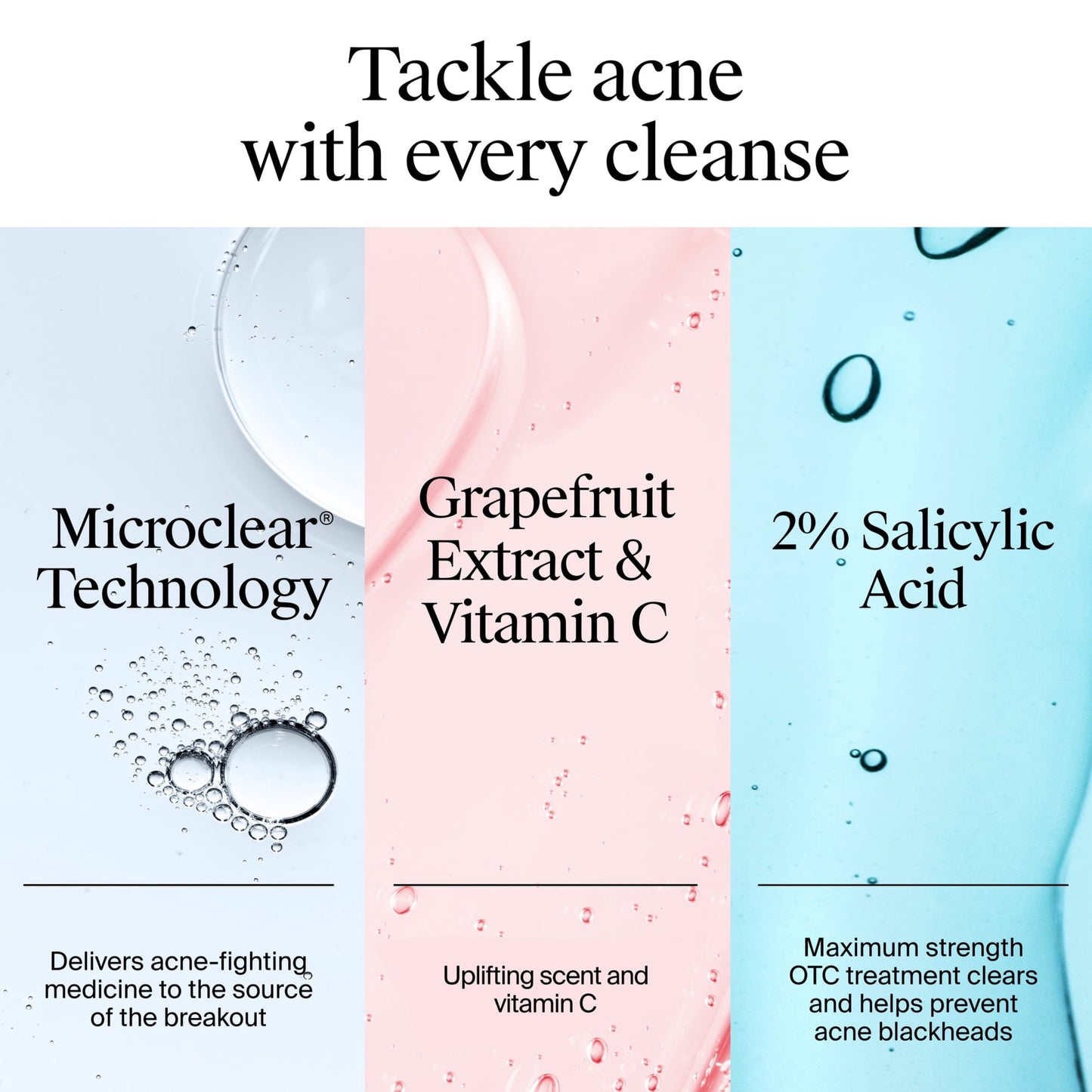 Neutrogena Oil-Free Pink Grapefruit Acne Face Wash, Salicylic Acid Facial Cleanser, 9.1 fl oz