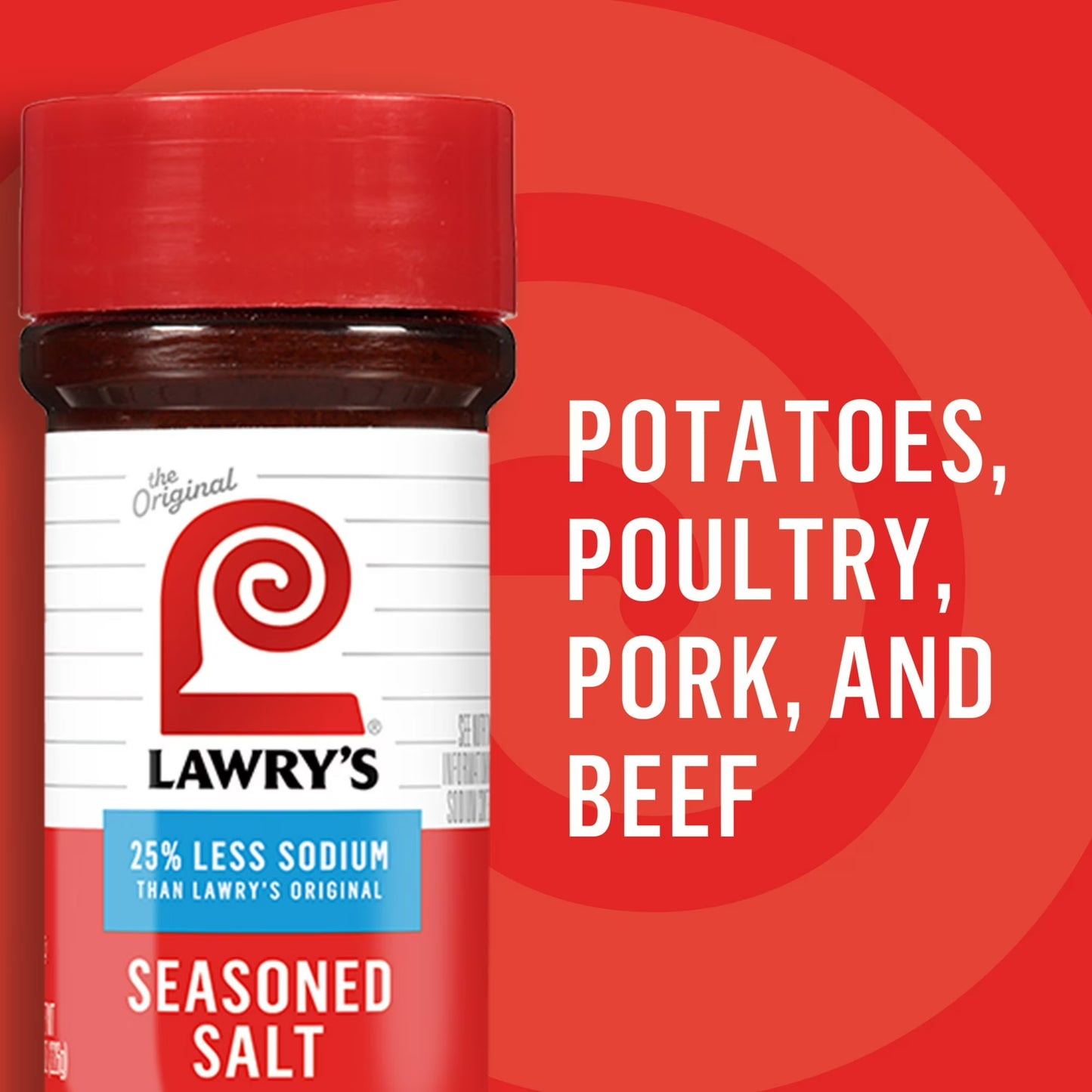 Lawry's Kosher 25% Less Sodium Seasoned Salt, 8.0 oz Bottle