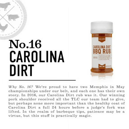 Lillie’s Q Carolina Dirt BBQ Rub – Carolina BBQ Seasoning & Pork Rub for Ribs, Pulled Pork & Chicken, 6 oz