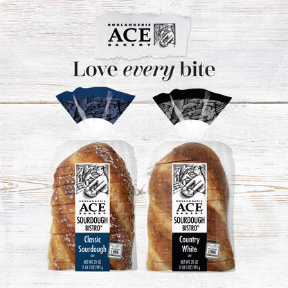 ACE Bakery Country White Bistro Loaf Bread, 1 Count, 21 oz