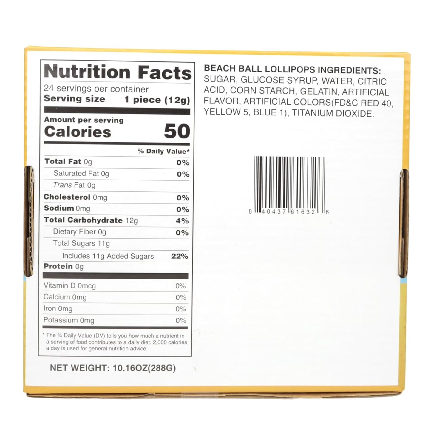 Beach Ball Lollipops, Individually Wrapped Suckers, 24 Count Box, 10.16 Ounces