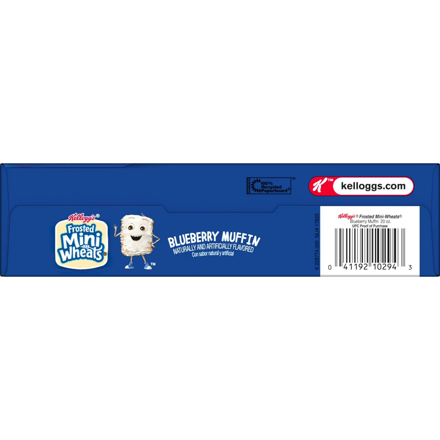 Kellogg's Frosted Mini-Wheats Blueberry Muffin Breakfast Cereal, 48g Whole Grain, Family Size, 20 oz