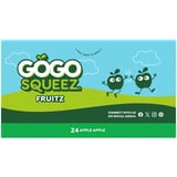 GoGo squeeZ No Sugar Added Apple Apple Applesauce & Fruit Puree Pouches, 3.2 oz (24 Pack)