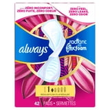 (3 pack) Always Radiant with FlexFoam Pads, Size 1, Regular, Wings, 42 Count
