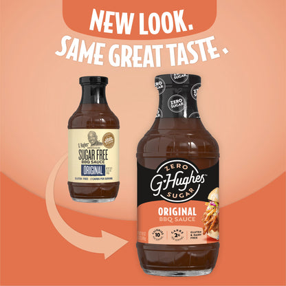 G Hughes Zero Sugar Original BBQ Sauce, 18 oz