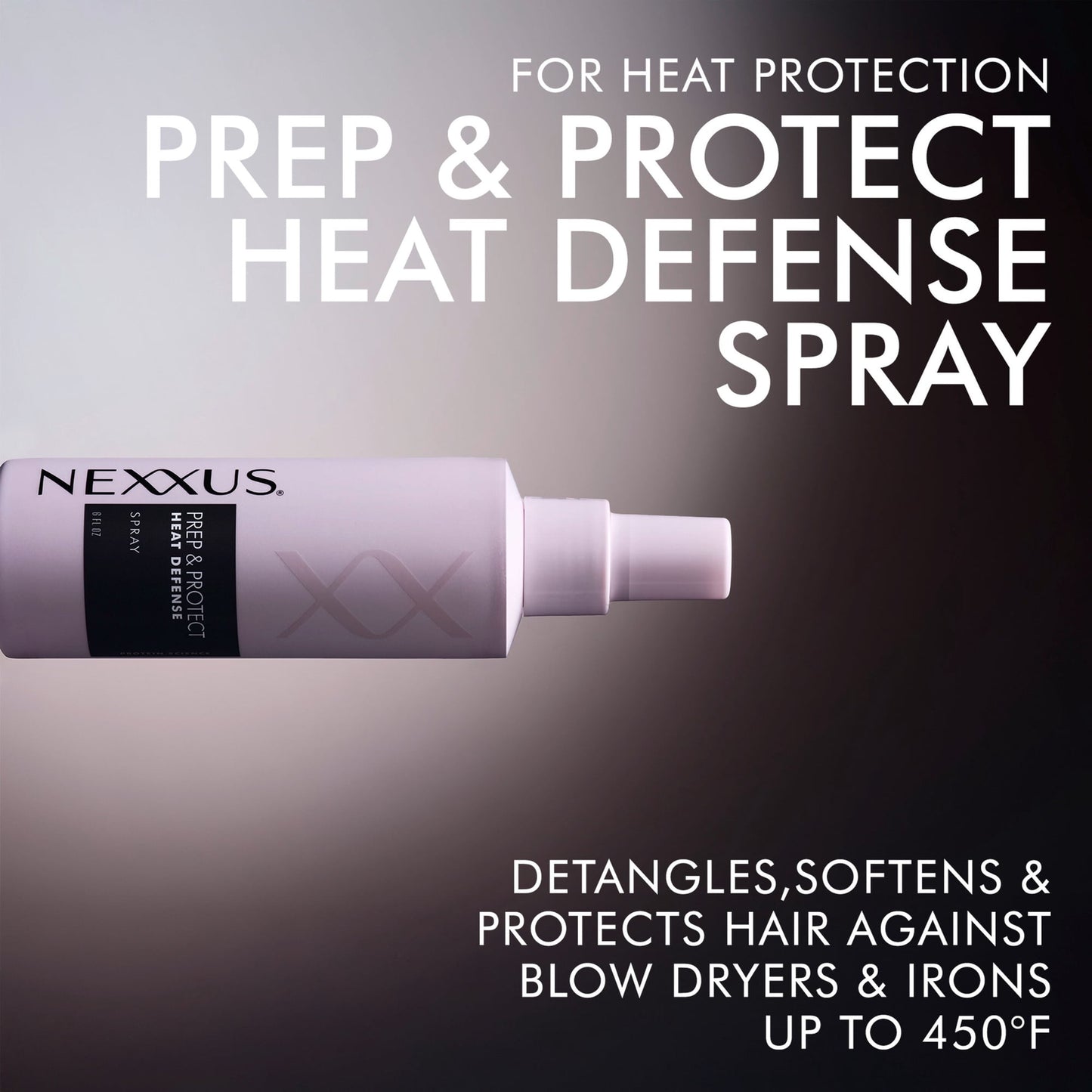 Nexxus Styling Heat Protectant Prep & Protect Heat Defense Spray Nourishing Heat Protection Spray Powered By Styleprotect Technology ,6 oz