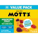 Mott's Gluten Free Assorted Fruit Flavored Snacks, Made with Real Fruit Puree (22 Pack)