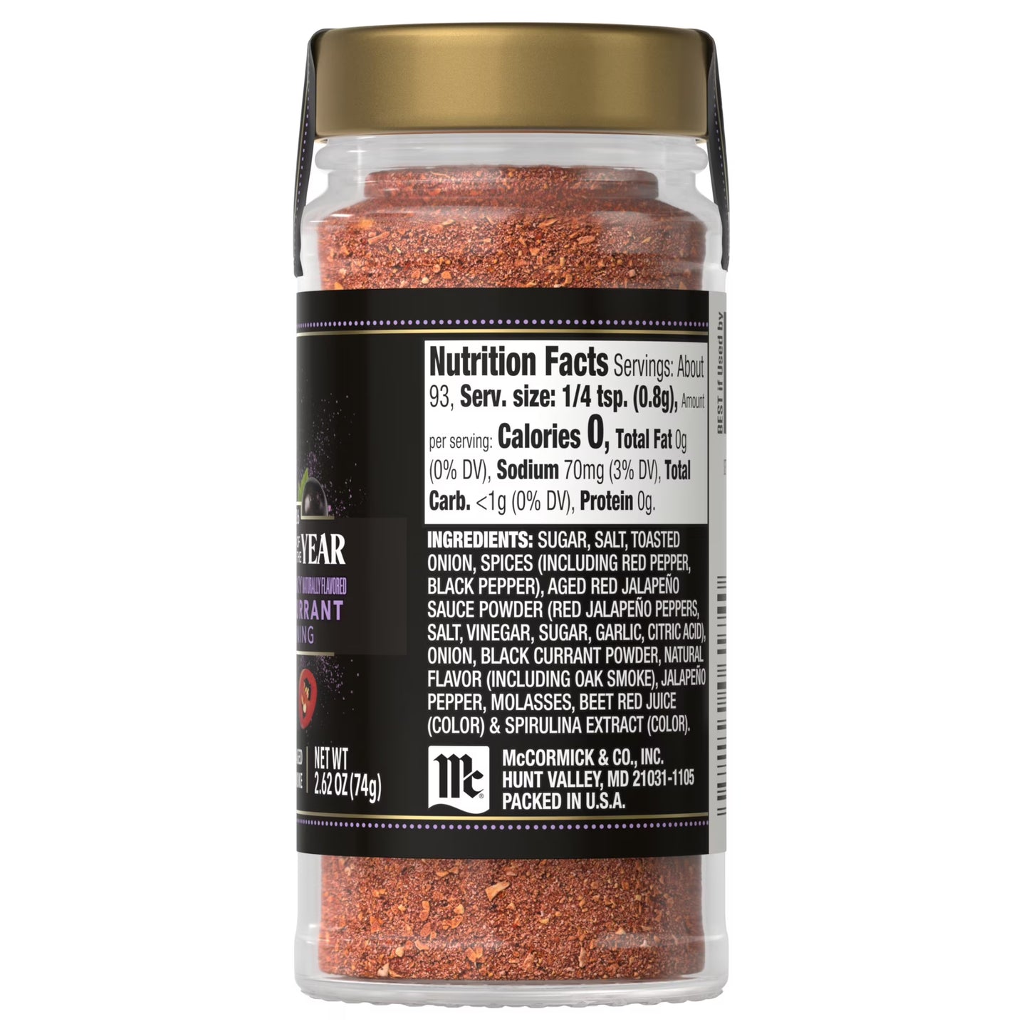 McCormick Sweet & Smoky Black Currant Seasoning, 2.62 oz Bottle