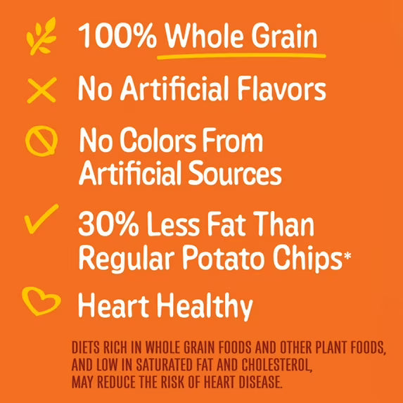 SunChips 100% Whole Grain Harvest Cheddar Snack Chips Bag, 2.25 oz