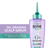L'Oreal Paris Elvive Hyaluron Pure Scalp Care Oil Erasing Serum, Oily Hair, 3.45 fl oz