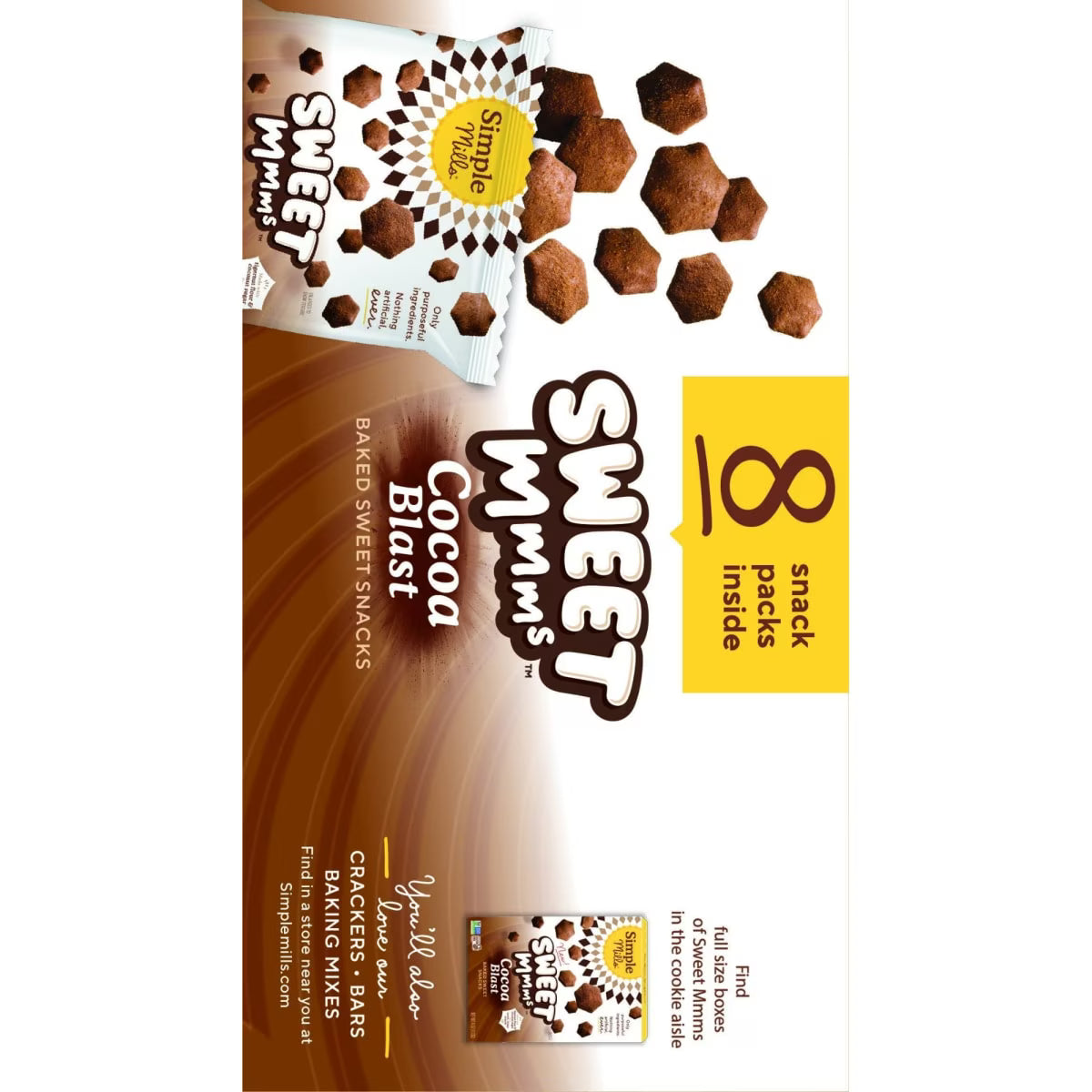 Simple Mills Sweet Mmms Cocoa Blast Gluten Free Cookies, 0.7 oz, 8 Count