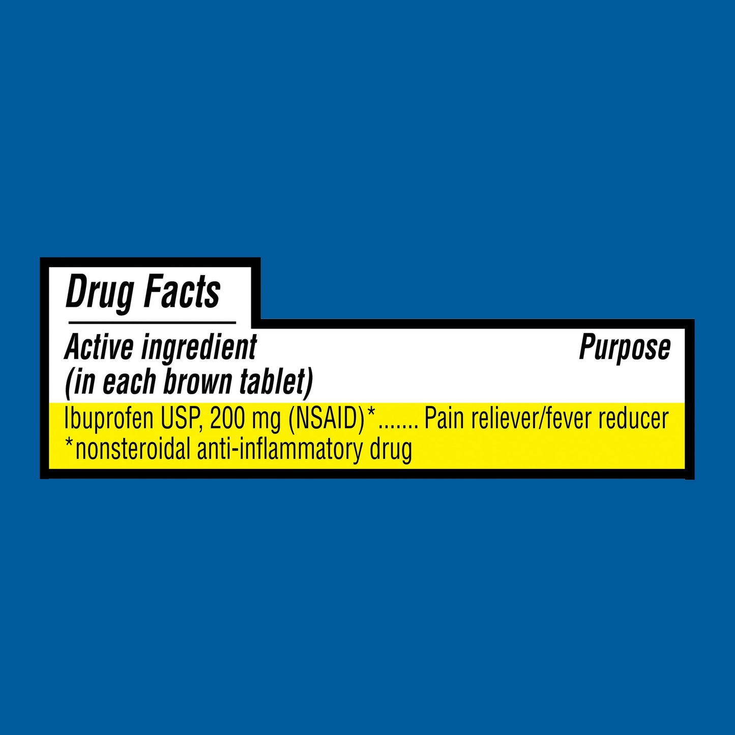 Equate Ibuprofen Tablets, 200 mg, Pain Reliever and Fever Reducer, 100 Count, Compare to AdvilÂ Tablets Active Ingredient