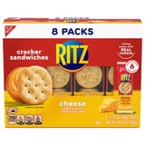 (3 pack) RITZ Cheese Sandwich Crackers, Lunch Snacks, 8 Snack Packs (6 Cracker Sandwiches Per Pack)