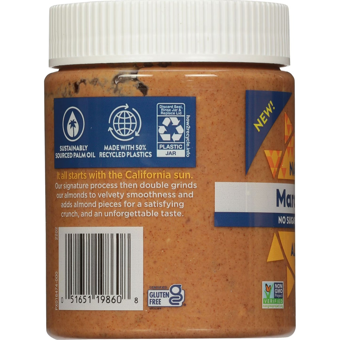 MaraNatha Natural No Sugar No Salt Crunchy Almond Butter, 12 oz