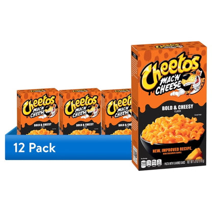 (12 pack) Cheetos Mac N Cheese Pasta with Flavored Sauce Bold & Cheesy Flavor, 5.9 oz Box