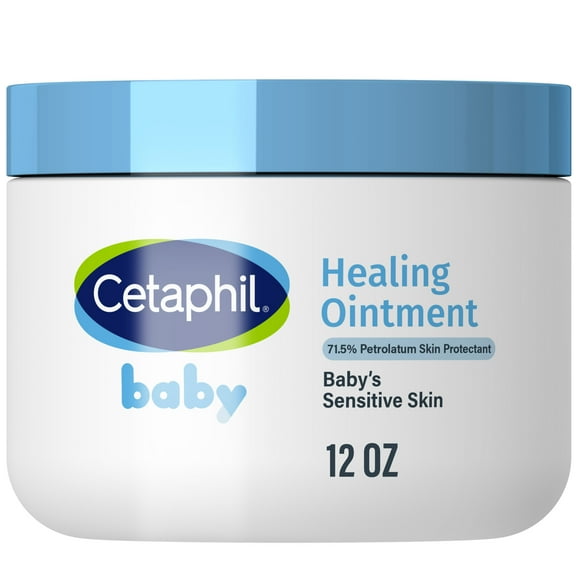 CETAPHIL Baby Healing Ointment, Multi-Purpose Skin Protectant for Baby's Sensitive Skin, 12 oz Tub, Shea Butter & Vitamin E
