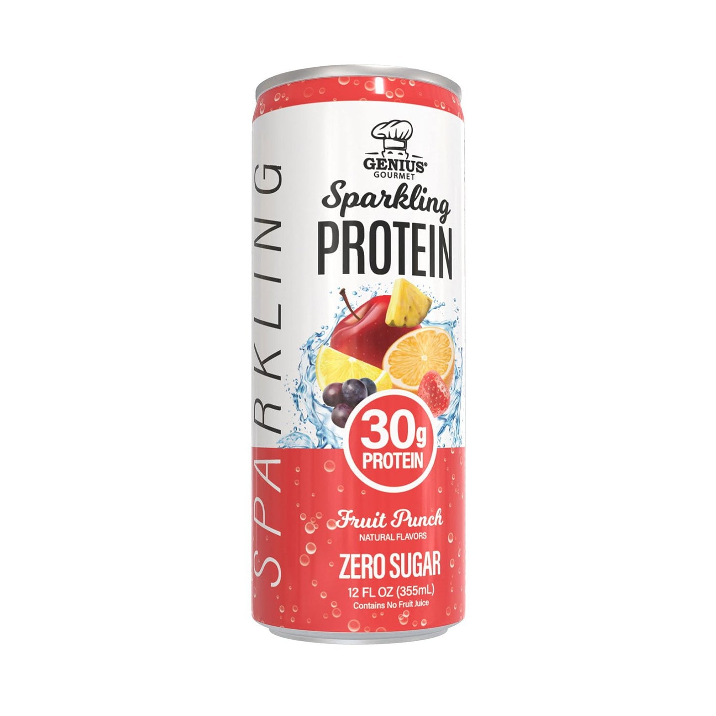 Genius Gourmet Sparkling Protein, Fruit Punch, 12 fl. oz., 12 pk.