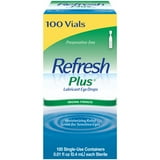 Refresh Plus Lubricant Eye Drops, 100 ct.