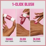 Revlon Glimmer Blush Drops, Liquid Cheek Blush, 101 Coralicious, 0.32 fl oz