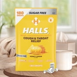 Halls Relief Honey Lemon Sugar-Free Cough Drops Value Pack, 180 ct.