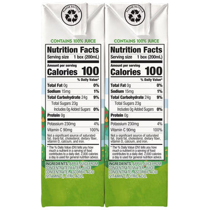 Juicy Juice 100% Juice, Apple Juice, 8 Count, 6.75 fl oz Juice Boxes