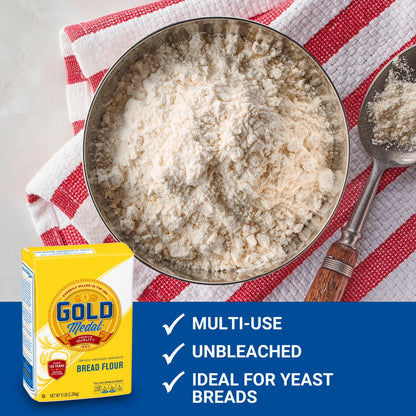 Gold Medal Premium Quality Bread Flour for Baking 5 lb