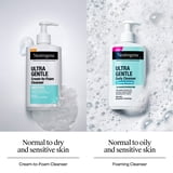 (2 pack) Neutrogena Ultra Gentle Foaming Facial Cleanser, Daily Face Wash, 12 fl. oz