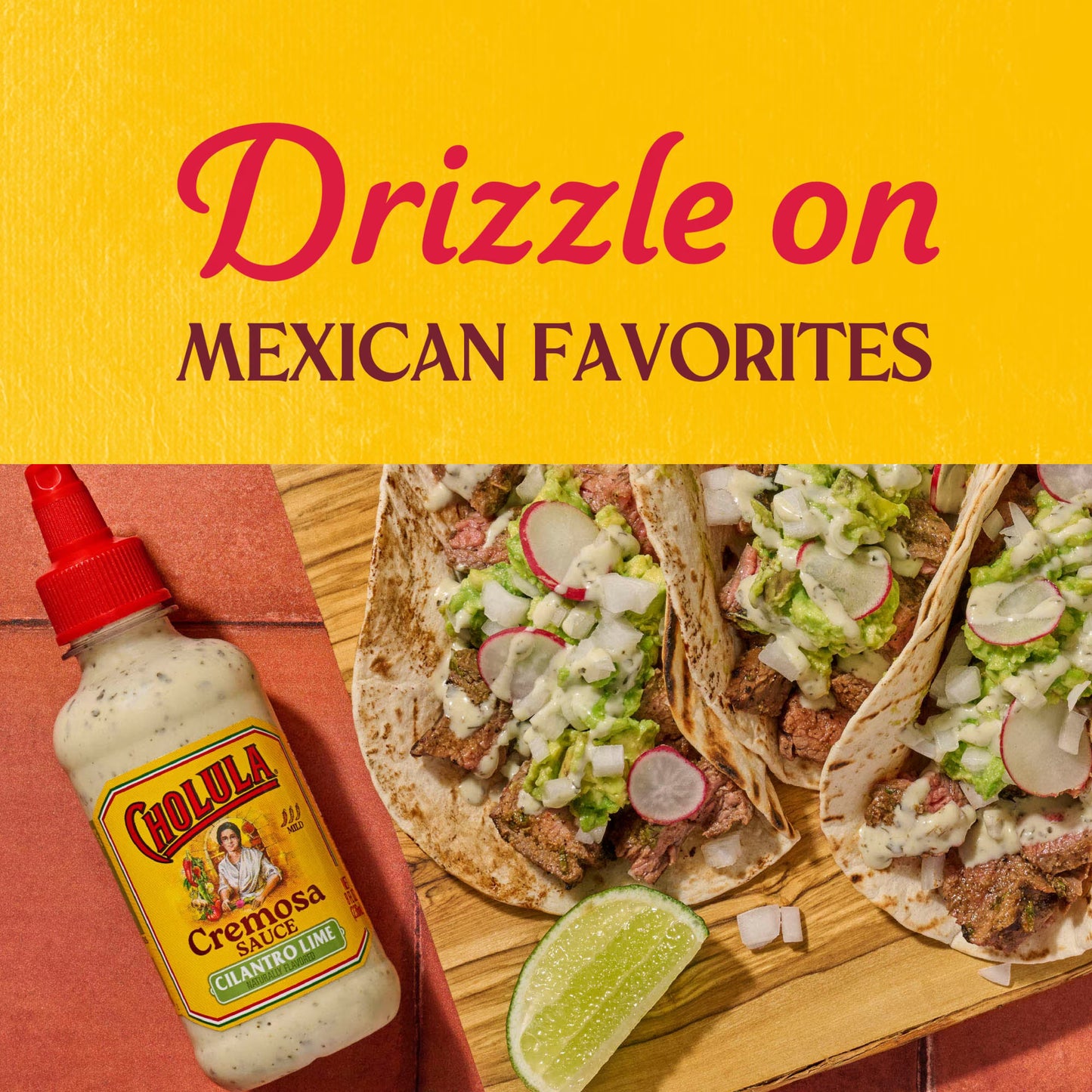 Cholula Cilantro Lime Cremosa Sauce, 8.0 fl oz Bottle