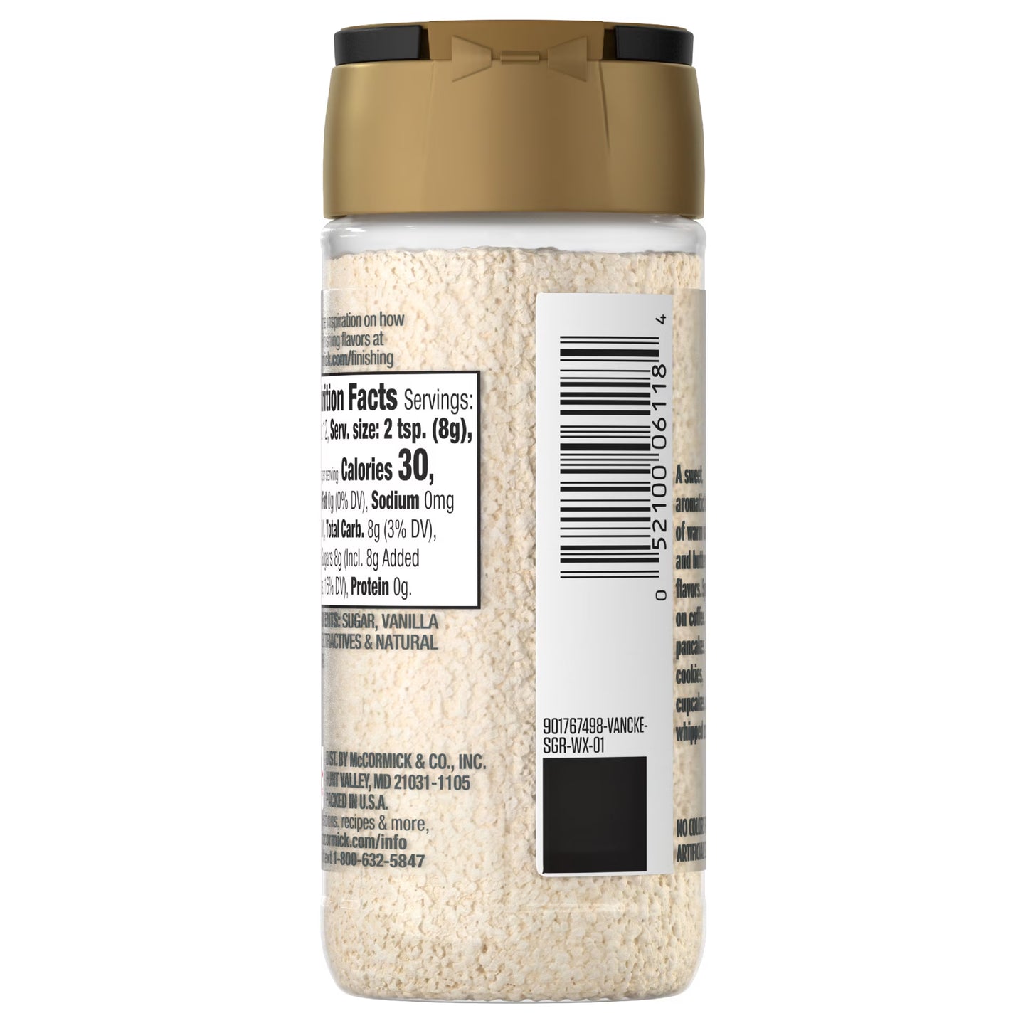 McCormick Vanilla Cake Finishing Sugar, 3.49 oz Bottle