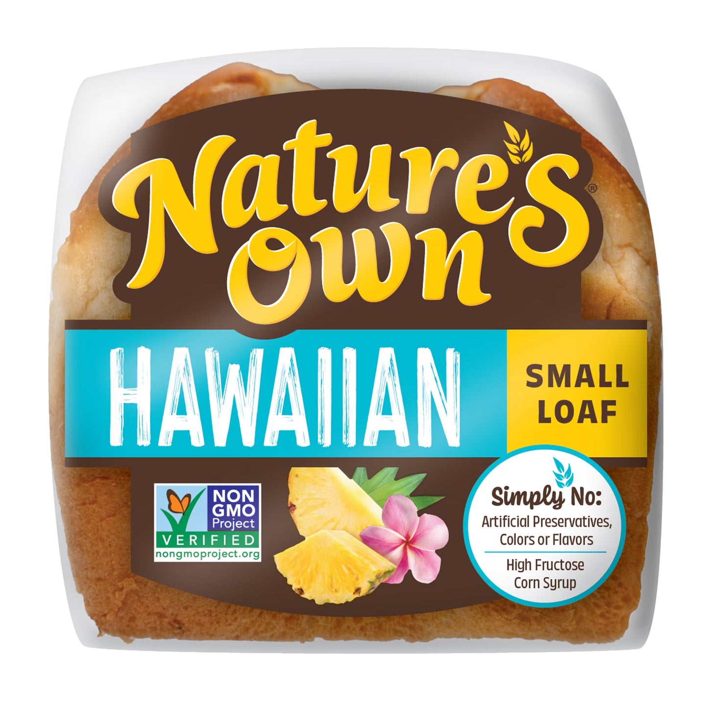 Nature's Own Hawaiian, Non-GMO Small Loaf Bread, Sandwich Bread, 12 oz Loaf