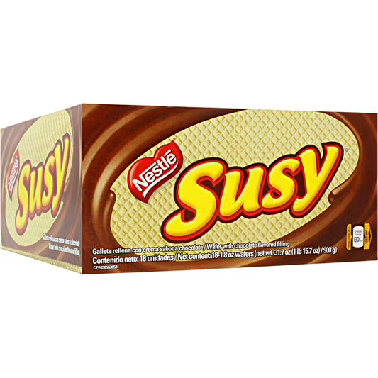 Nestle Susy Maxi Chocolate Wafer Cookies – 18 Pack (50gr/1.76oz Each)